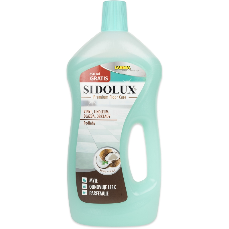 SIDOLUX PREMIUM vinyl, linoleum, dlažba, kokos&máta 1000 ml