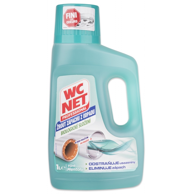 WC NET žrout zápachu z odpadů mentol 1 l