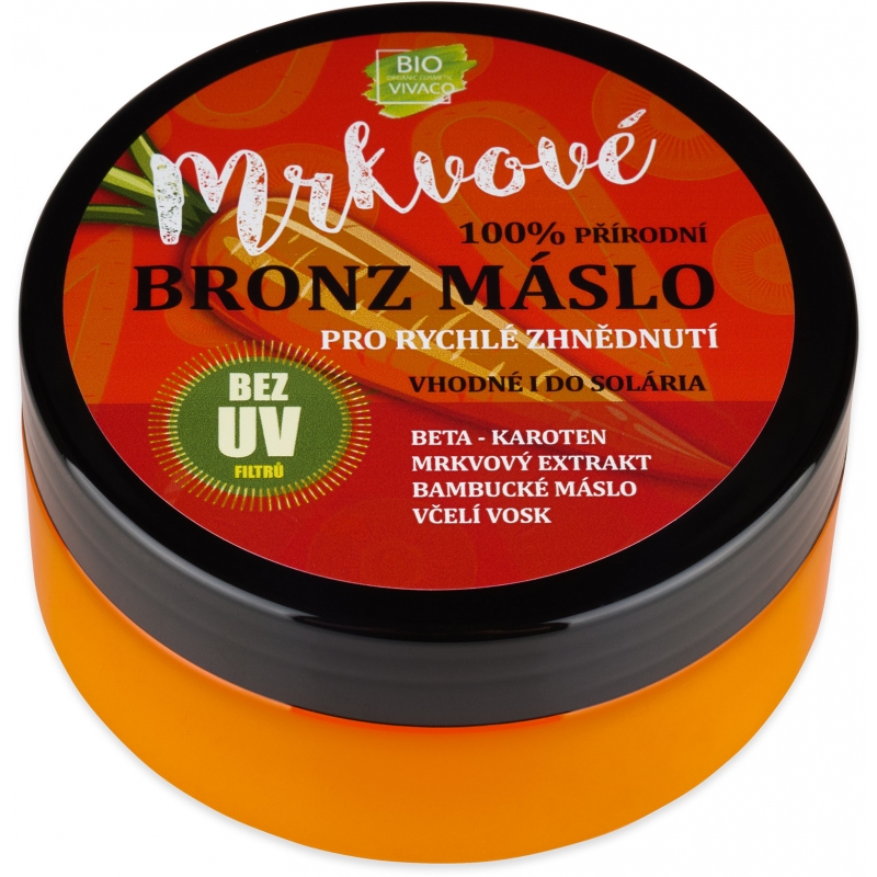 100% přírodní opalovací máslo s mrkvovým extraktem OF0 150 ml