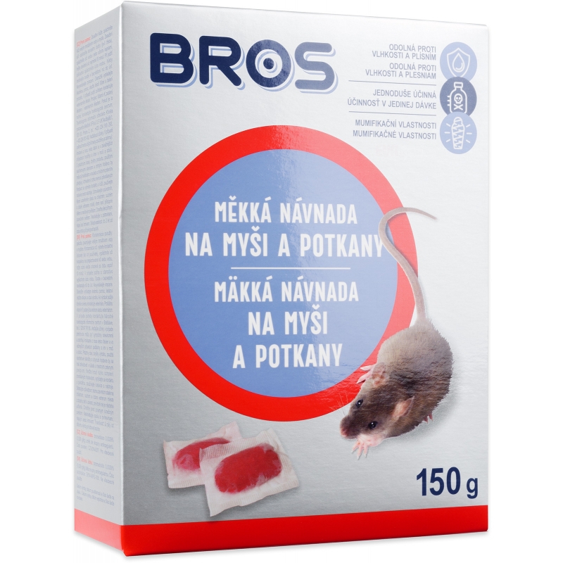 BROS m�kk� n�vnada na my�i, krysy a potkany 150 g