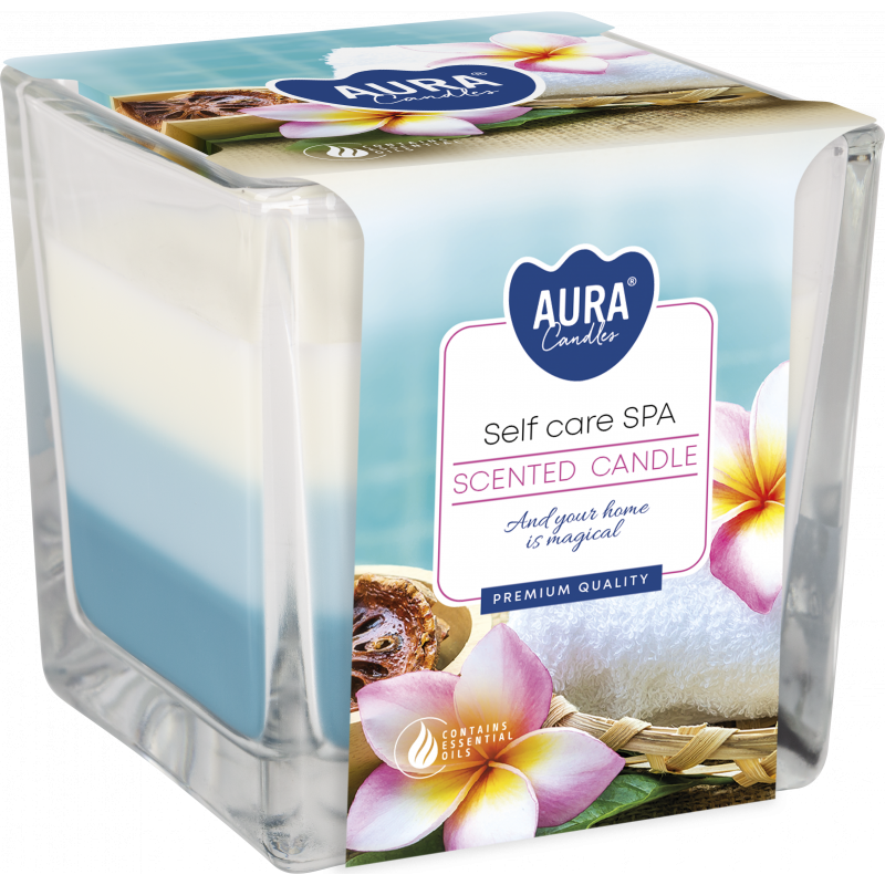 Dekorativní svíčka vonná Coloured Self Care SPA 170 g