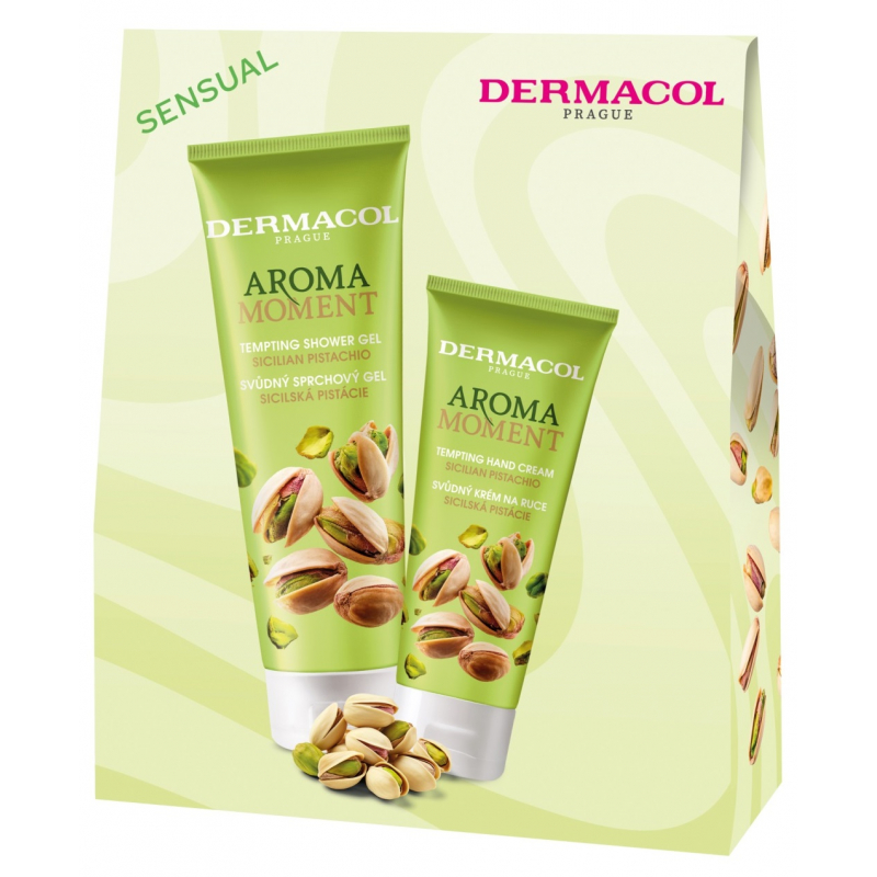 Kazeta DERMACOL pistácie /SPG 250 ml+krém na ruce 100 ml/