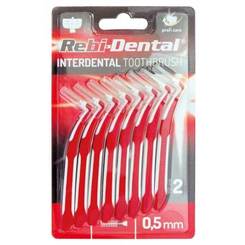 Kart��ek mezizubn� Rebi Dental 0,5 mm �erven� 8 ks