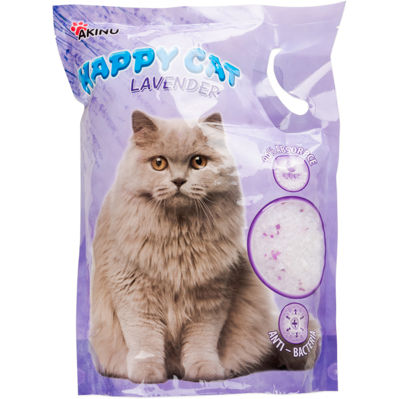 Stelivo silikagelov� HAPPY CAT Lavender 3,6 l