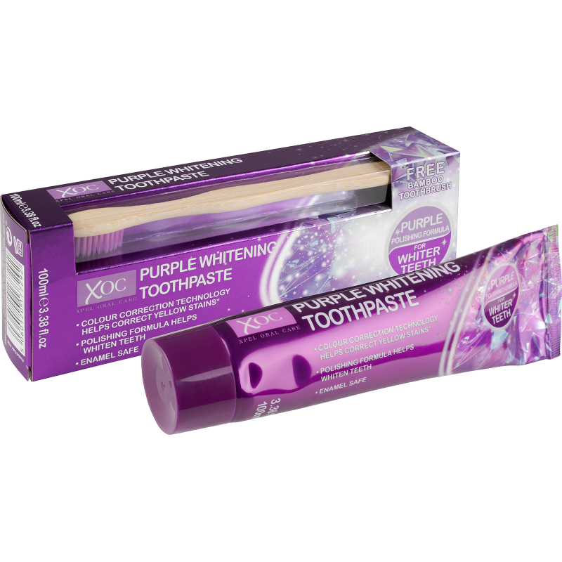 ZP Purple bělicí 100 ml + zubní kartáček bambusový