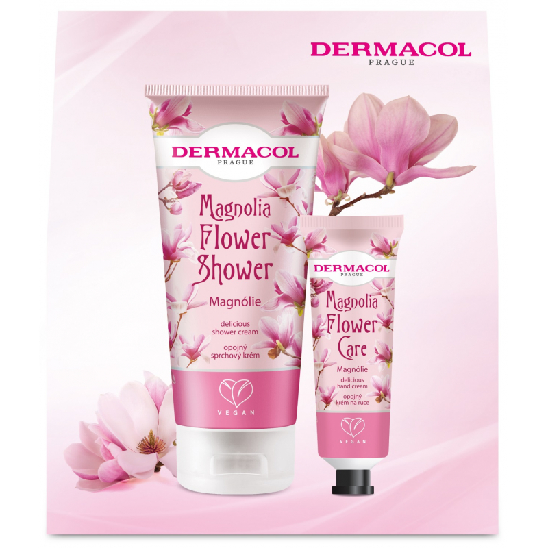 Kazeta DERMACOL Flower Care magnolia /SPG 200 ml+krém na ruce 30 ml/