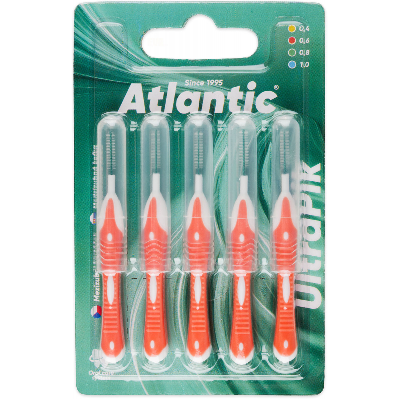 Kartáček mezizubní Atlantic 0,6 červený 5 ks