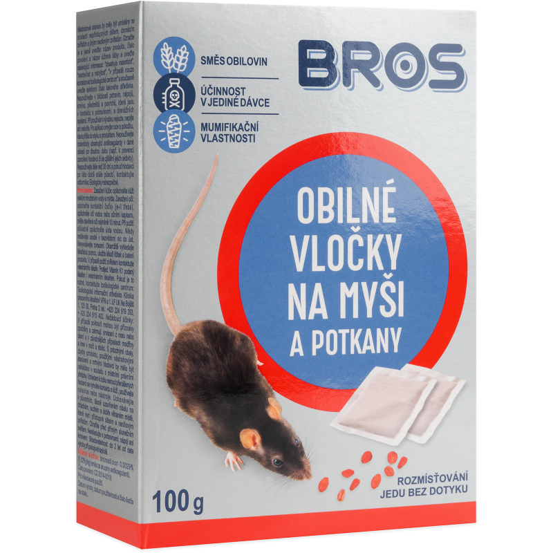 BROS obilné vločky na myši, krysy a potkany 5x20 g