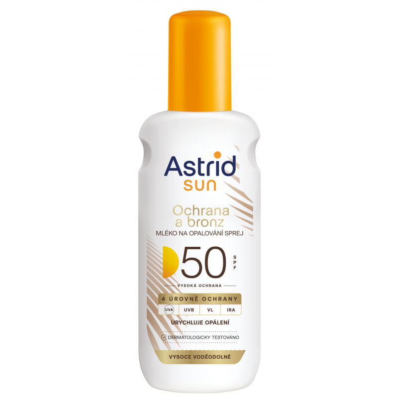 ASTRID SUN mléko na opalování Bronz sprej OF50 150 ml