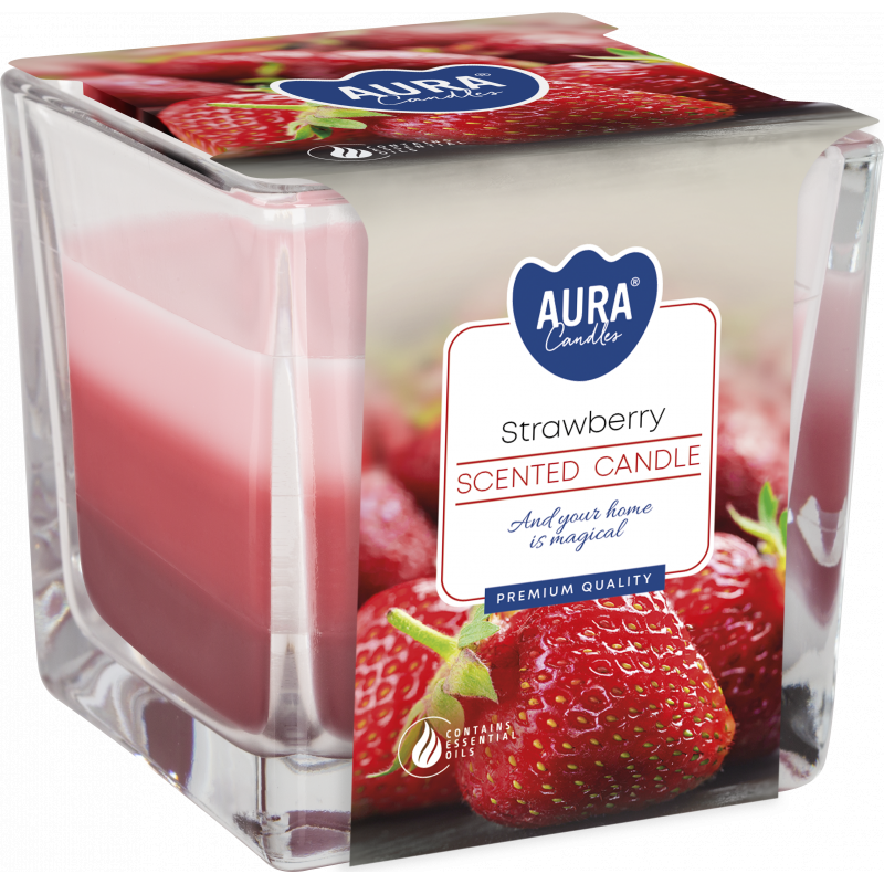 Dekorativní svíčka vonná Coloured Strawberry 170 g