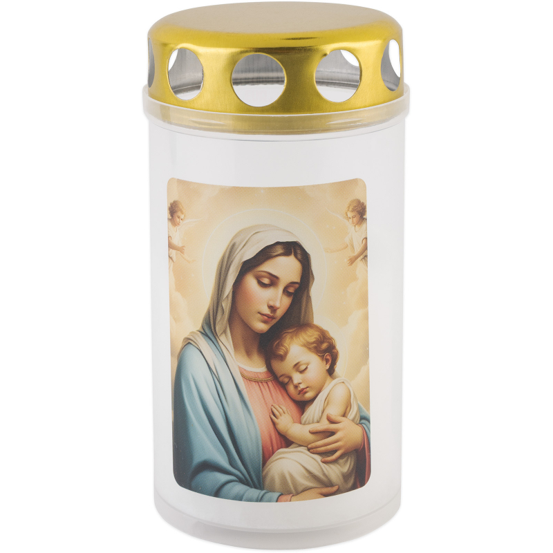 Lampa hřbitovní plastová Marie 100g, 11,5cm, kovové víčko, 25 hodin