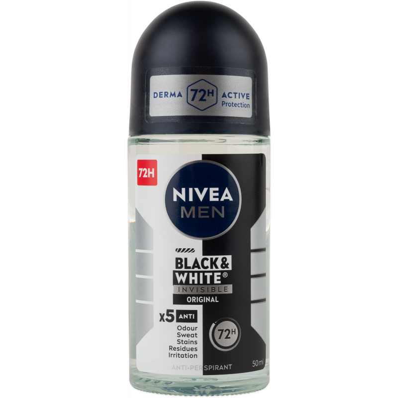 NIVEA MEN antiperspirant roll on Invisible Black&White 50 ml