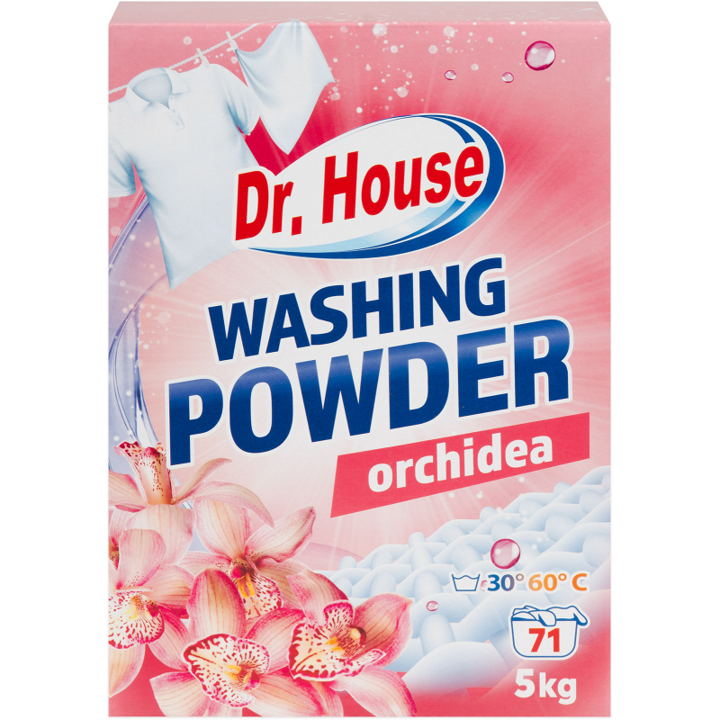 DR. HOUSE prací prášek Universal Orchidea 5 kg, 71 PD