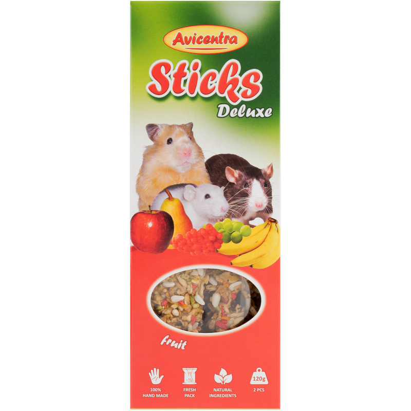 AVICENTRA tyčinka malý hlodavec ovoce 2 ks