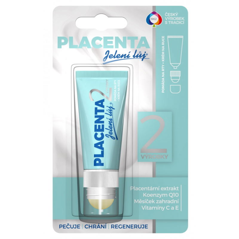 Placenta 2v1 pomáda na rty + krém na ruce 20 ml