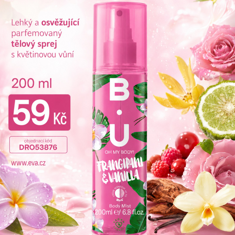 B.U. Body Mist Frangipani & Vanilla 200 ml