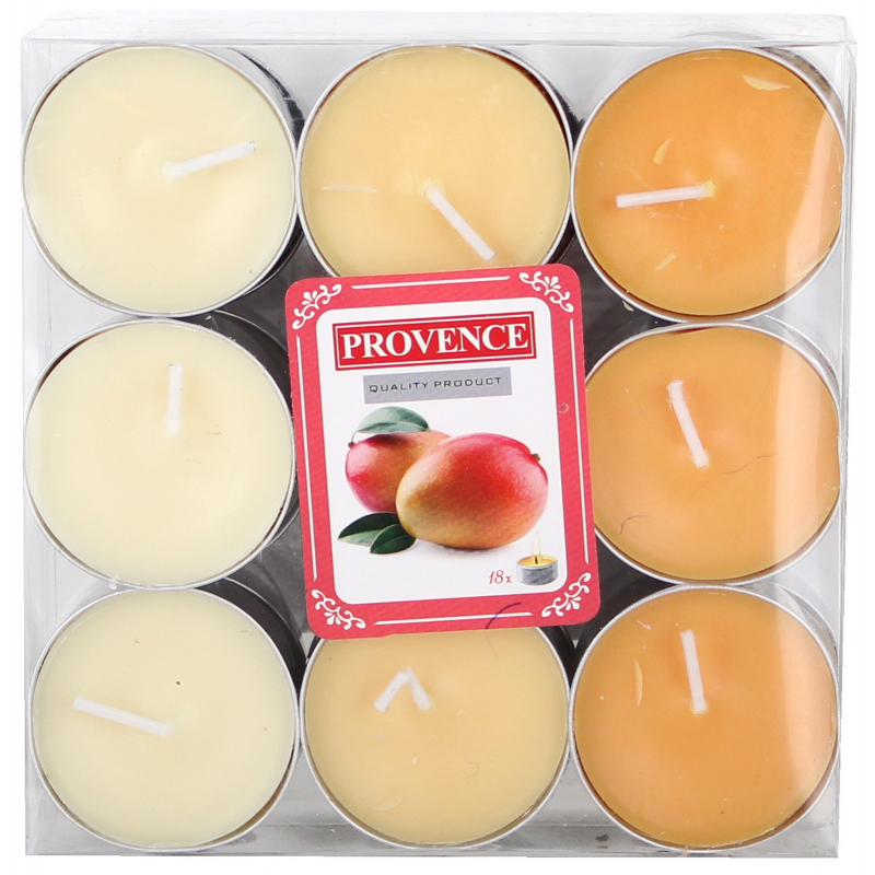 18x svíčka čajová Provence MANGO