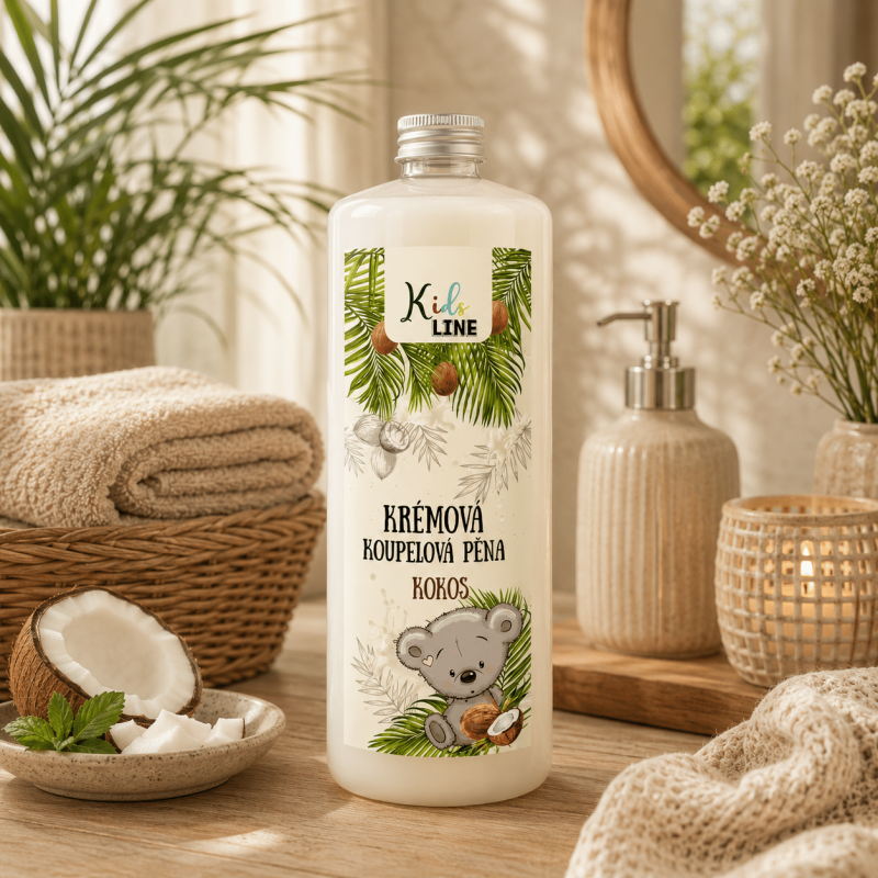 Dětská koupelová pěna 1000 ml - Kokos