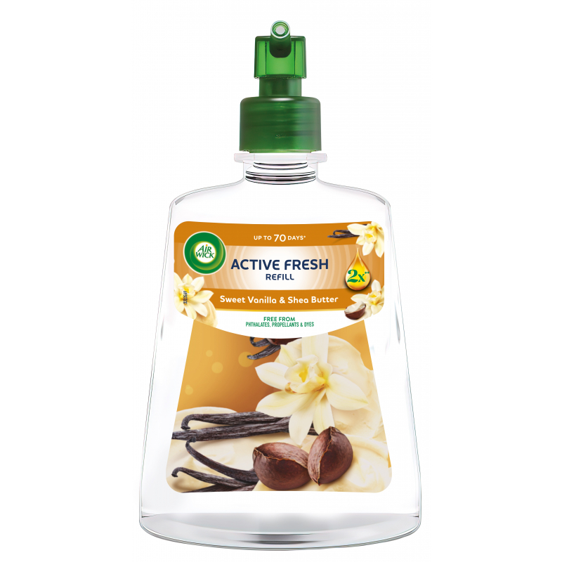 AIR WICK Active Fresh náplň Vanilka a bambucké máslo 228 ml