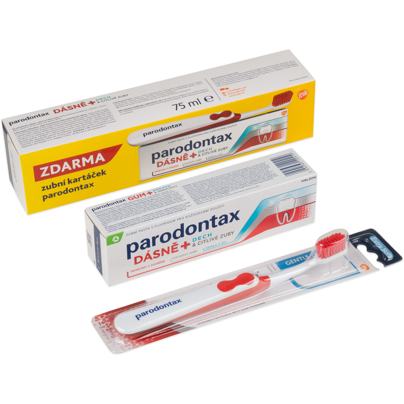 ZP PARODONTAX Gum + Breath & Sensitivity 75 ml + kartáček