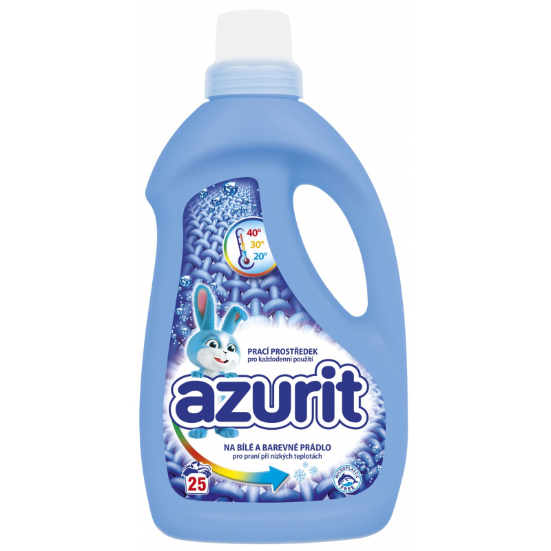 AZURIT prací prostředek, bílé a barevné prádlo 25 PD, 1 l