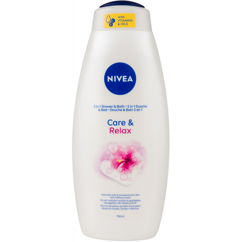 Sprchový gel & pěna NIVEA Care & Relax 750 ml