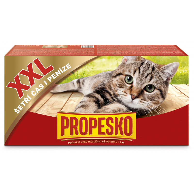 PROPESKO kapsičky pro kočky 48x100 g (mix masa a ryby)