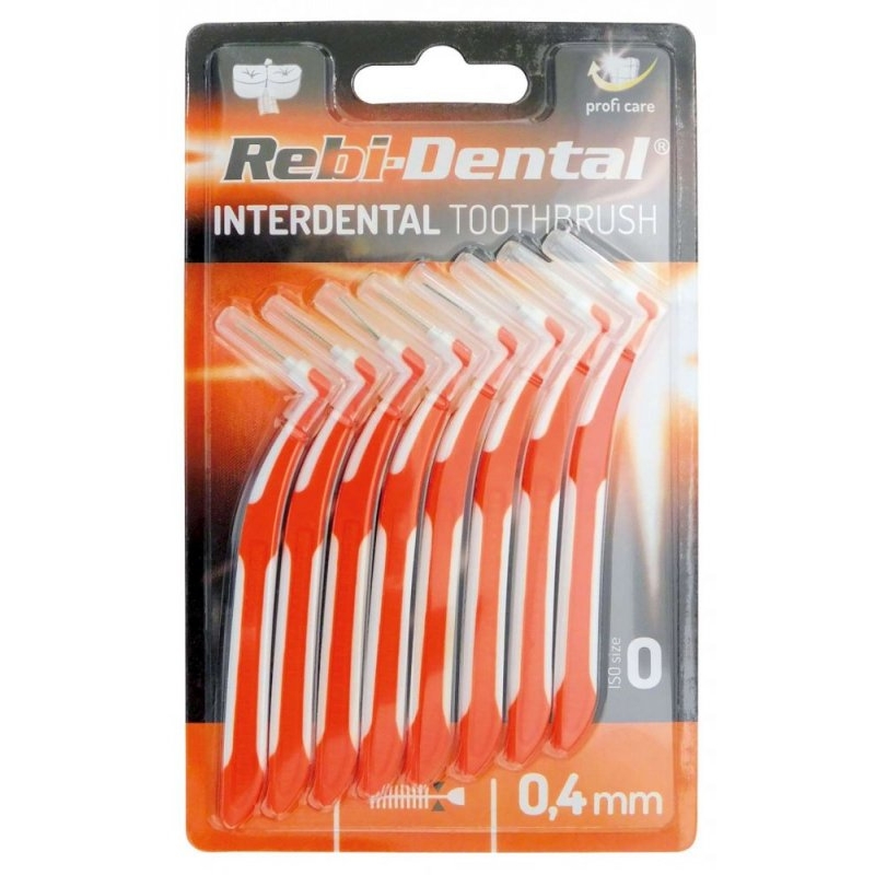 Kartáček mezizubní Rebi Dental 0,4 mm oranžové 8 ks