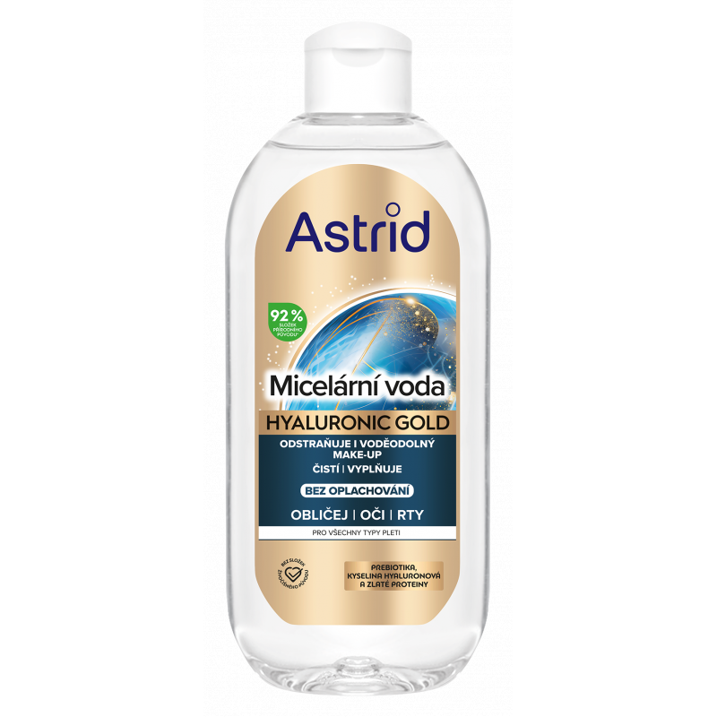 ASTRID Hyaluronic Gold micel�rn� voda se zlat�mi proteiny 400 ml