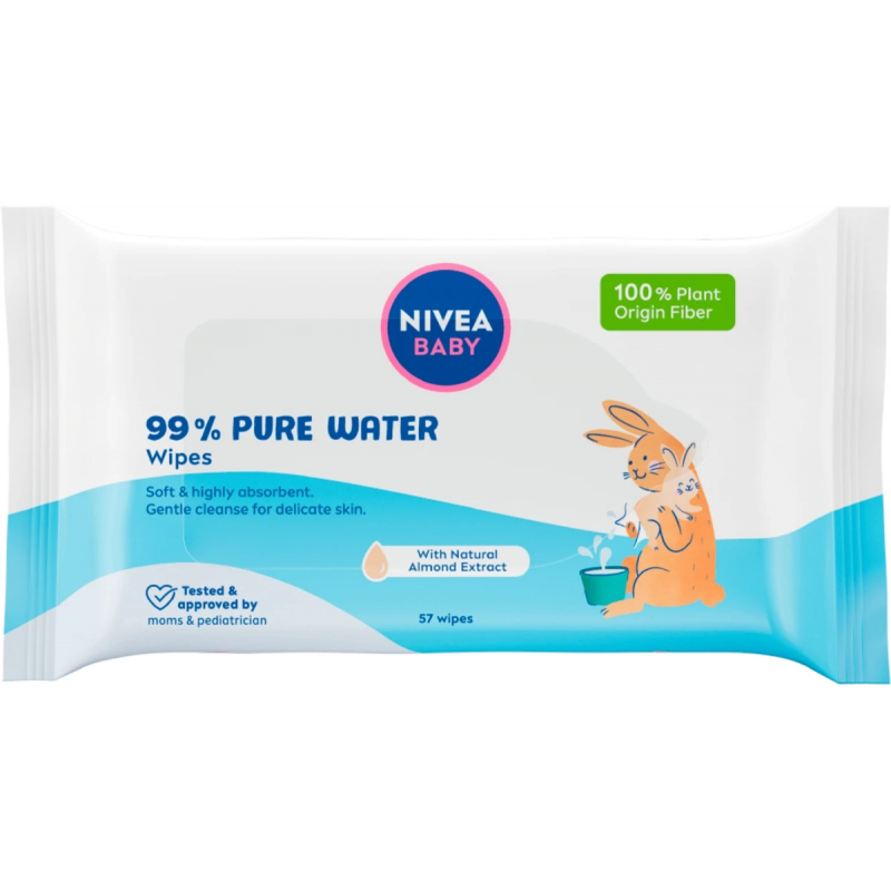 Ubrousky NIVEA Baby 99% Pure Water 57 ks