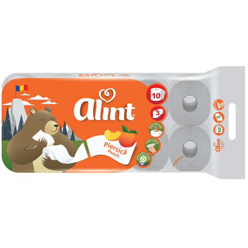 Toaletní papír Alint Peach 3vrstvý 10 rolí, 144 m