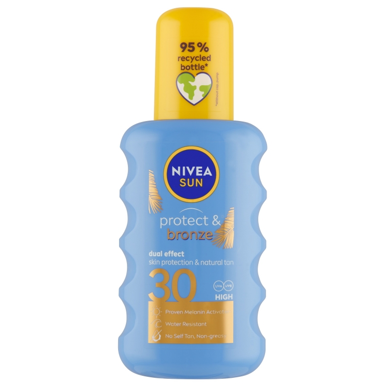 NIVEA SUN sprej na opalov�n� podporuj�c� zhn�dnut� OF30 200 ml