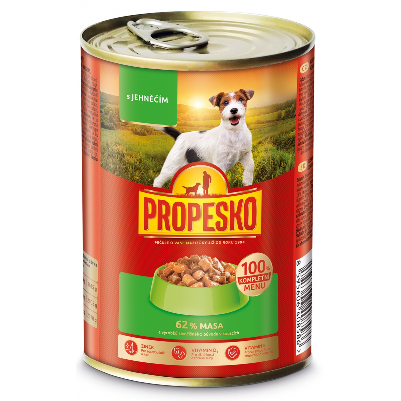PROPESKO kousky s jehněčím v omáčce pro psy 415 g