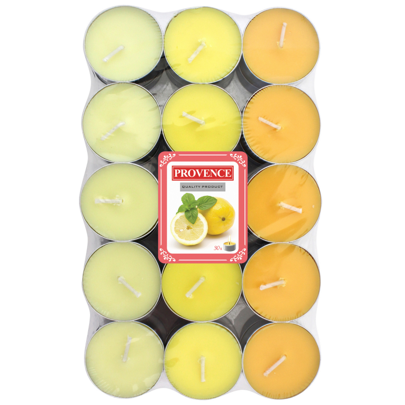 30x svíčka čajová Provence CITRÓN