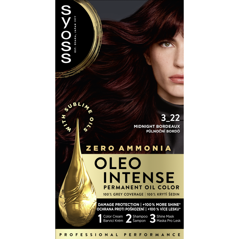 Barva SYOSS Oleo Intense 3-22 půlnoční bordó