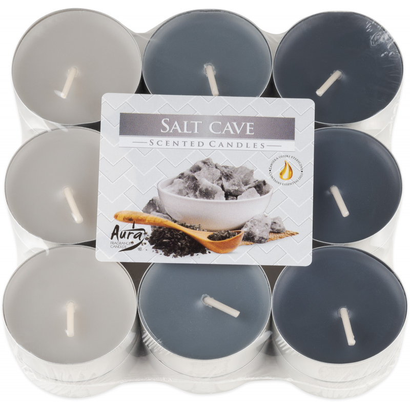 18x svíčka čajová Bispol Salt Cave