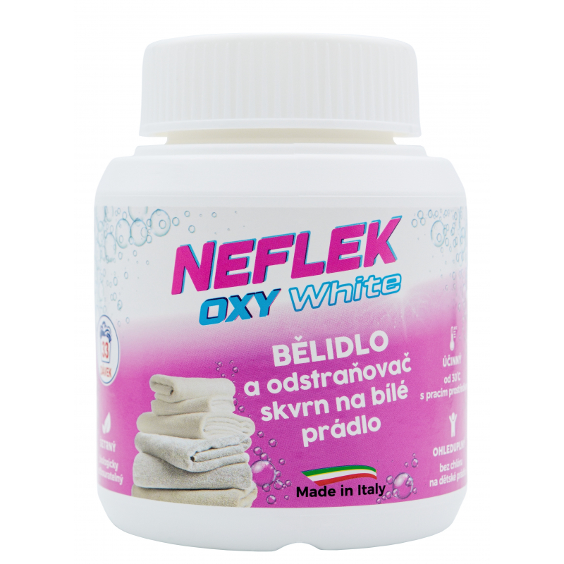 NEFLEK Oxy White odstra�ova� skvrn, b�l� pr�dlo 500 g