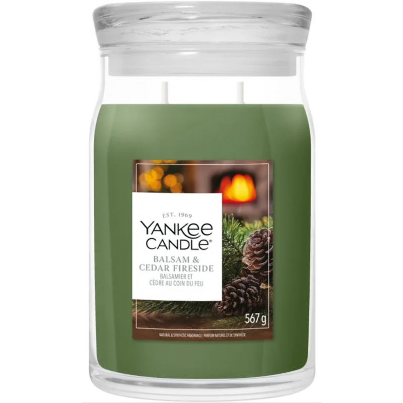 Svíčka YANKEE CANDLE Balsam & Cedar Fireside 567 g, 2 knoty