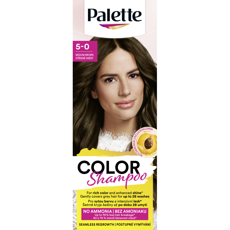 Barva PALETTE Color Shampoo 5-0 středně hnědý