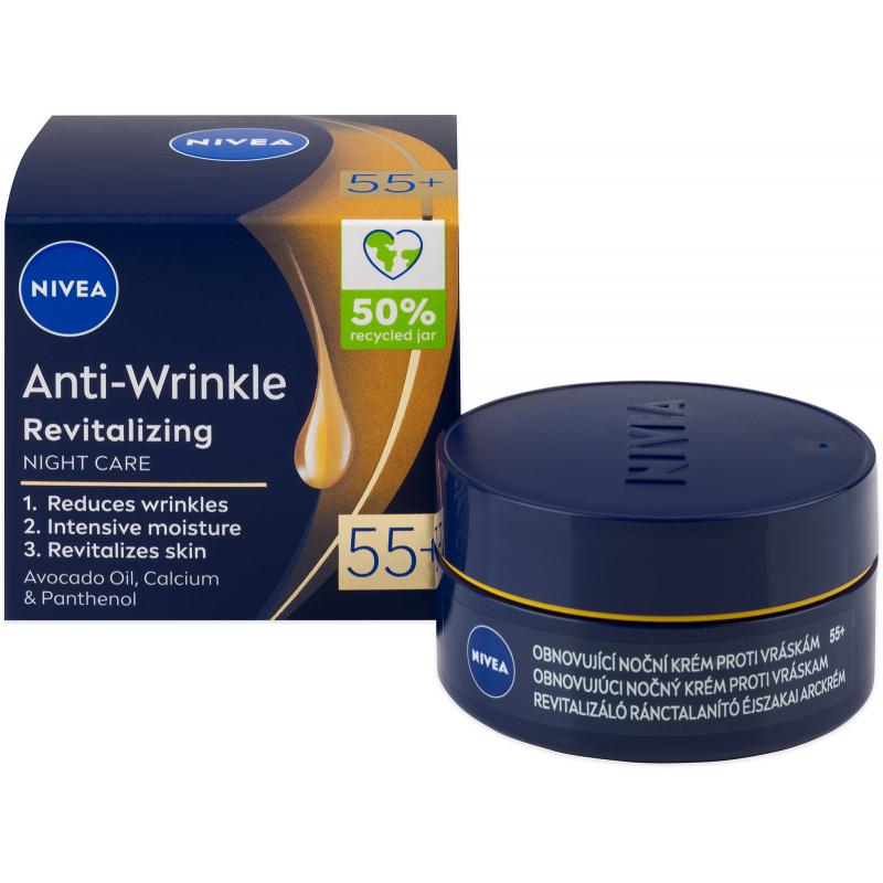 NIVEA krém proti vráskám 55+ noční 50 ml