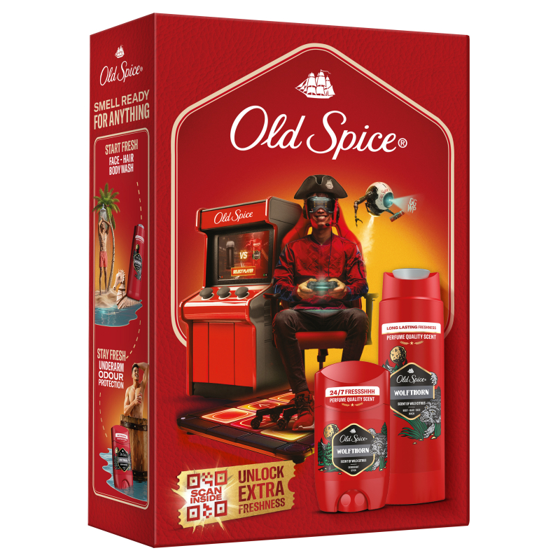 Kazeta OLD SPICE Wolf Thorn Gamer (stick 50 ml + spg 250 ml)