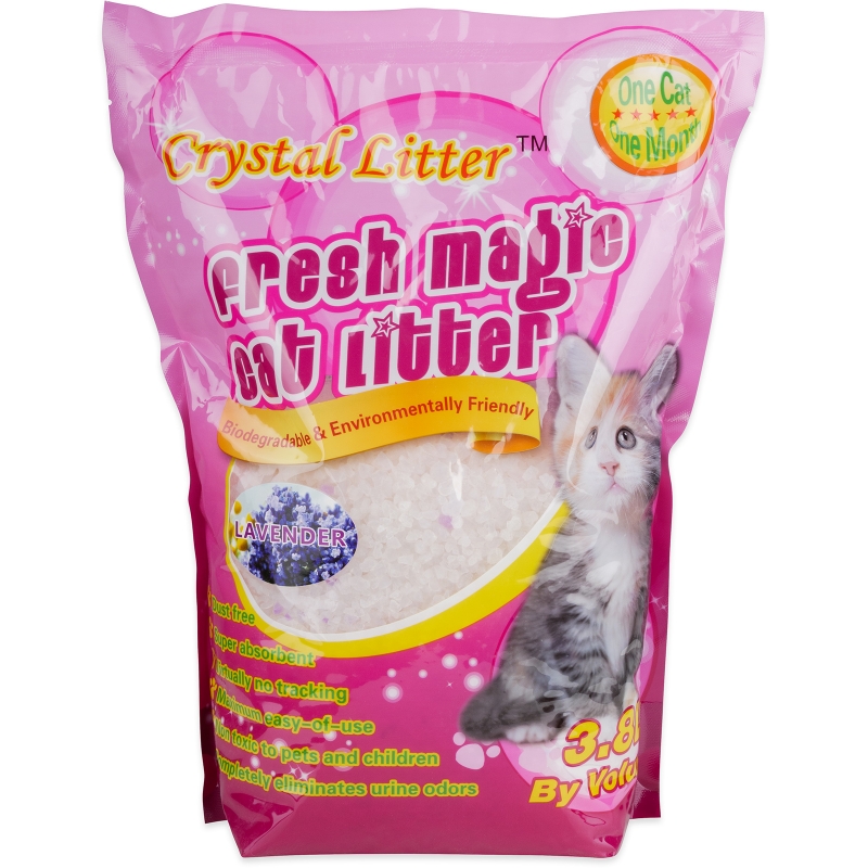 Stelivo silikonové Crystal Litter s vůní levandule 3,8 l