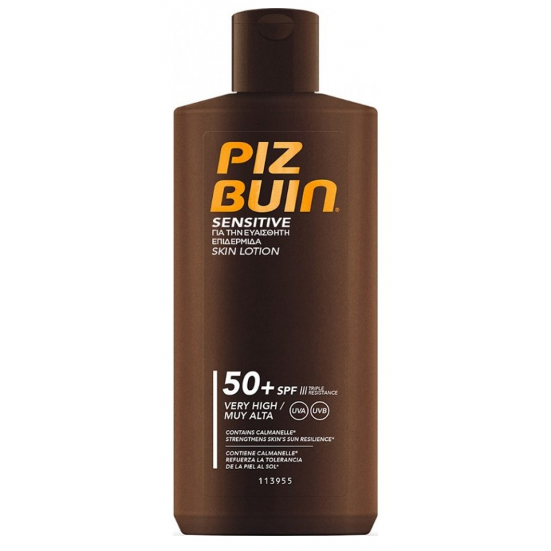 PIZ BUIN SPF50 mléko na opal. předcházející vzniku sluneční alergie 200 ml