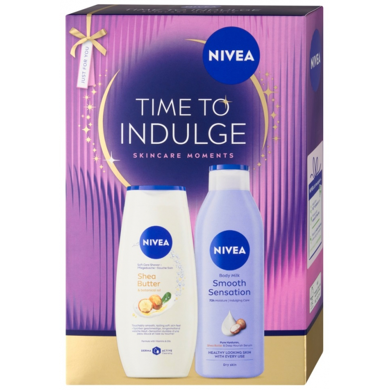 Kazeta NIVEA Time to Indulge /těl.mléko 250 ml+SPG 250 ml/