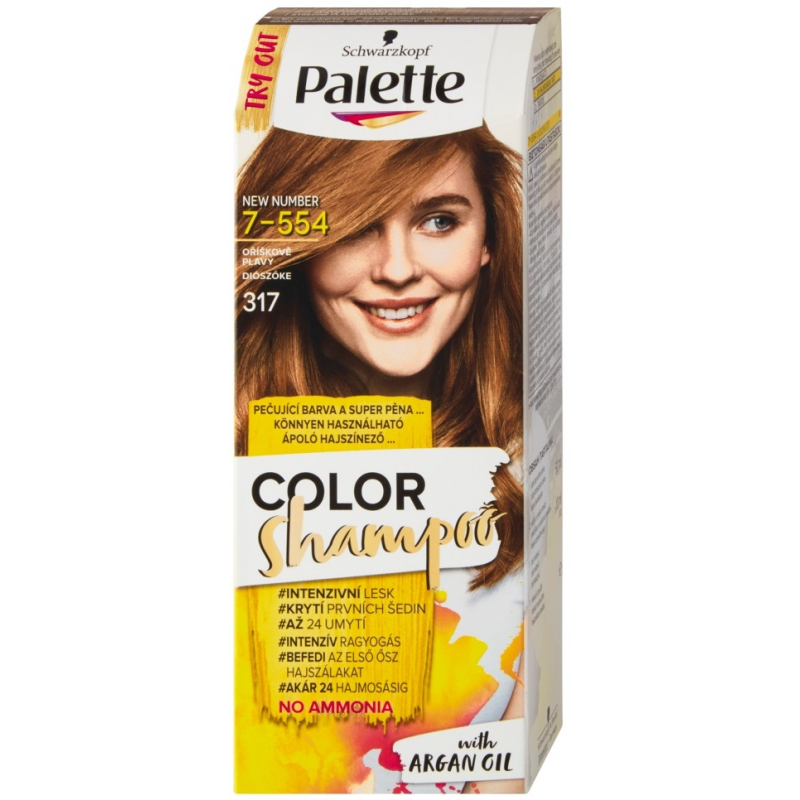 Barva PALETTE Color Shampoo 317/7-554 oříškově plavý