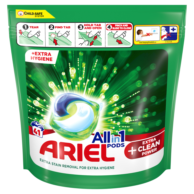 ARIEL All in 1 gelové kapsle 41 ks Extra Clean