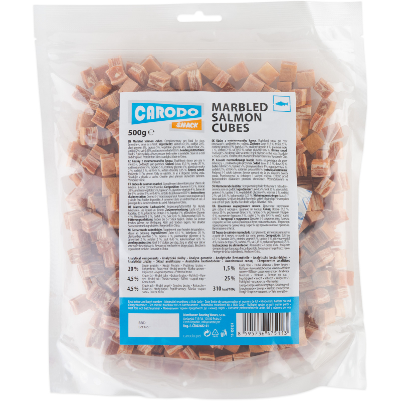 CARODO Kousky z mramorovaného lososa 500 g