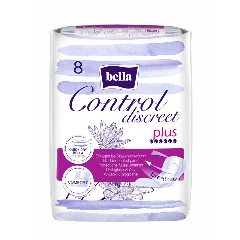 Vložky BELLA Control Discreet Plus urologické 8 ks
