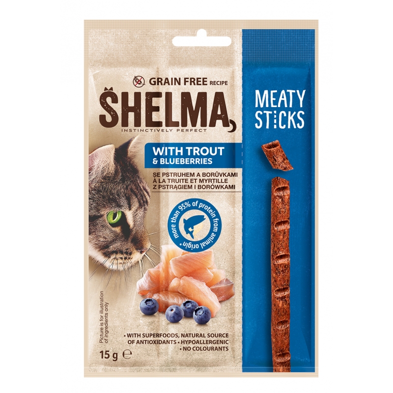 SHELMA snack ko�ka masov� ty�inky pstruh 15 g