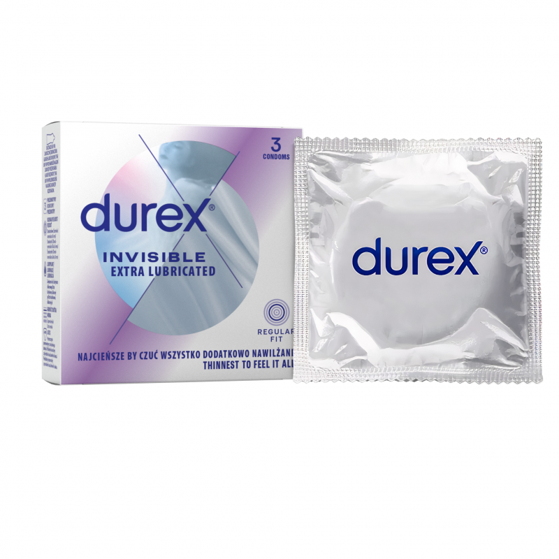 Kondomy DUREX Invisible Extra Lubricated 3 ks